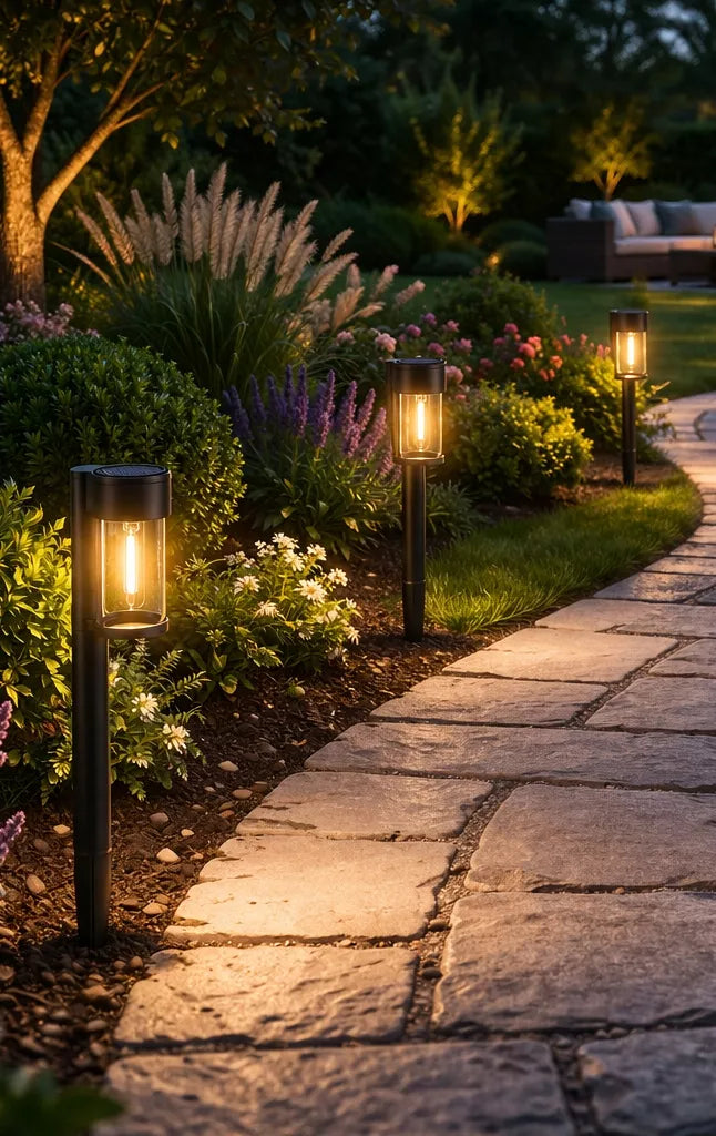 10 vnt. SuperLED saulės energija varomu LED sodo šviestuvų rinkinys – tvirta konstrukcija