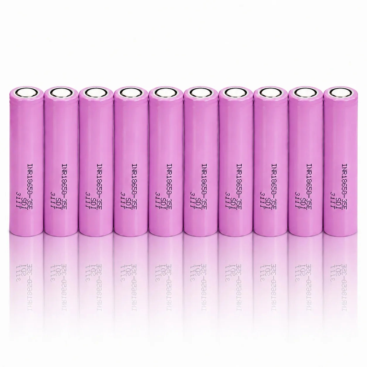 10x INR18650-35E 3500mAh Li-Ion 18650 3,7V akumuliatoriai žibintuvėliams, išoriniams akumuliatoriams ir garintuvams