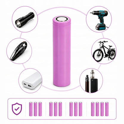 10x INR18650-35E 3500mAh Li-Ion 18650 3,7V akumuliatoriai žibintuvėliams, išoriniams akumuliatoriams ir garintuvams