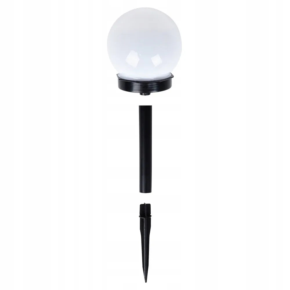 12x LED saulės sodo šviestuvai rutulio formos su jutikliu