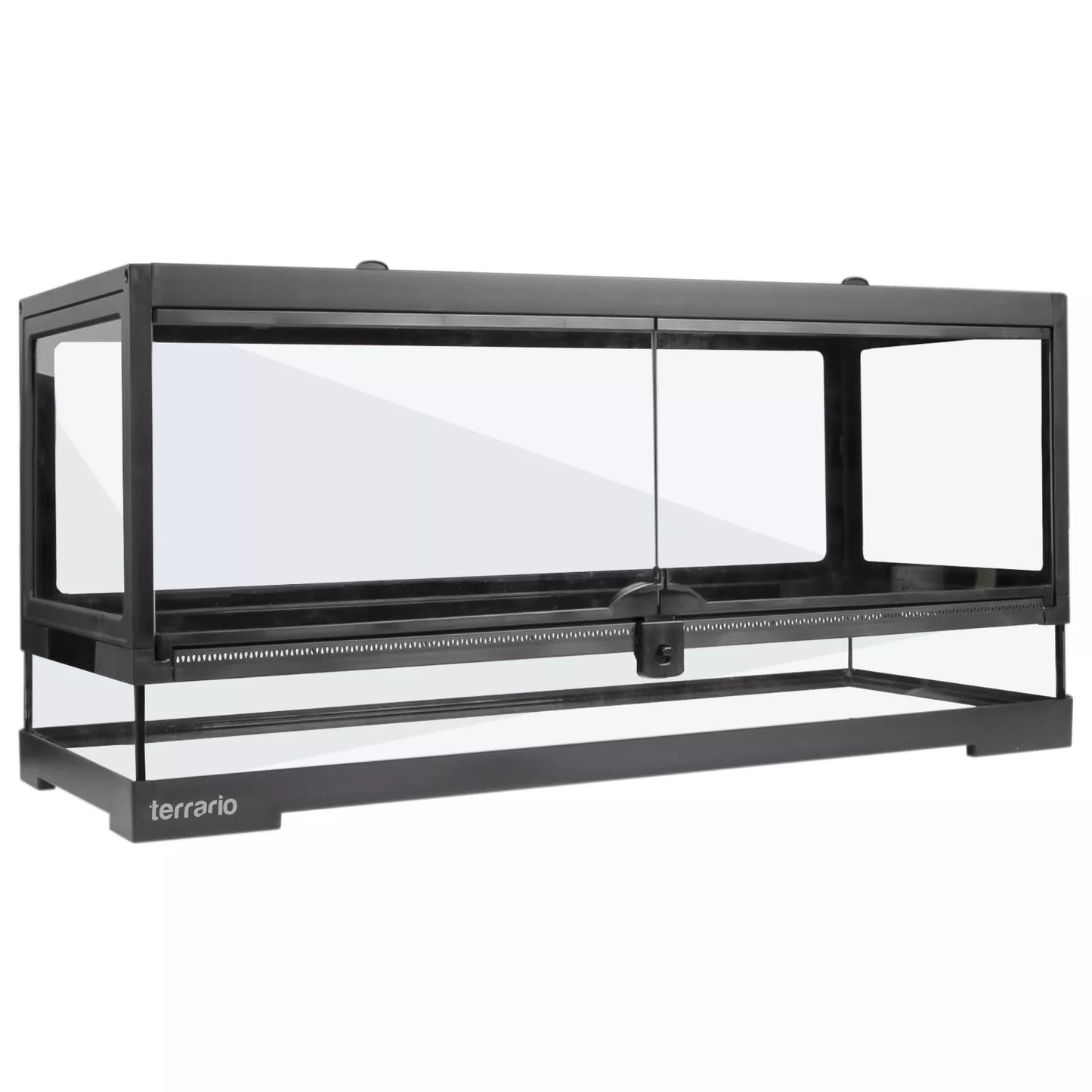 TVIRTAS STIKLINIS TERARIUMAS 75x30x30 ELEGANTIŠKAS VANDENS NEPRALAIDUS SAUGUS