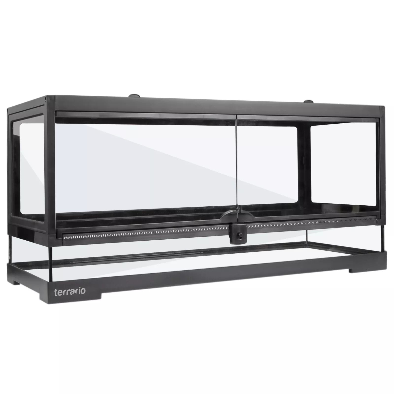 TVIRTAS STIKLINIS TERARIUMAS 75x30x30 ELEGANTIŠKAS VANDENS NEPRALAIDUS SAUGUS