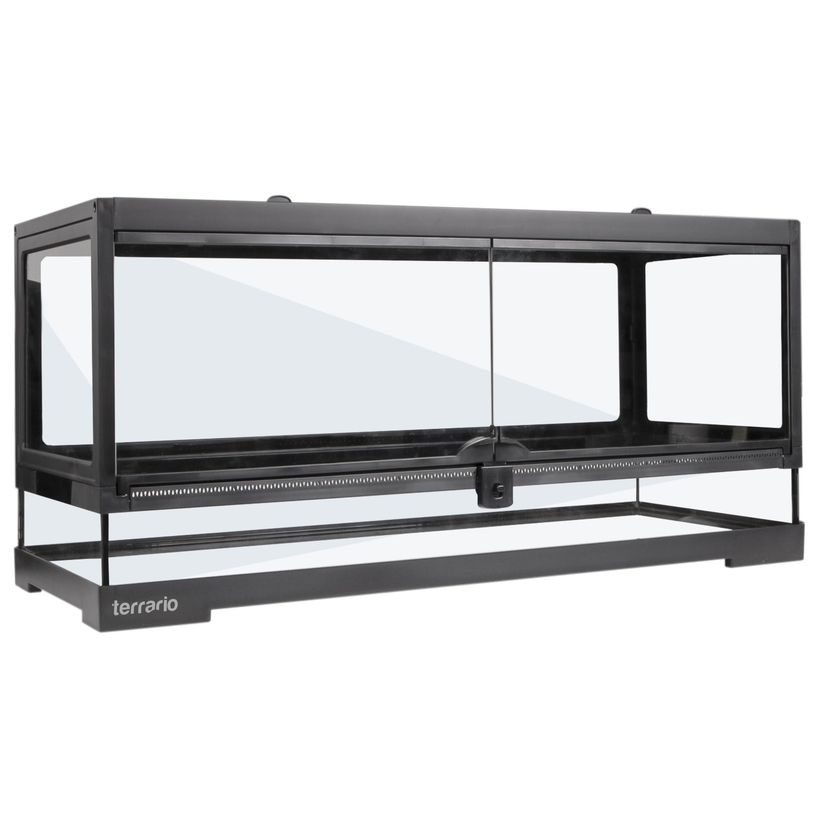 TVIRTAS STIKLINIS TERARIUMAS 75x30x30 ELEGANTIŠKAS VANDENS NEPRALAIDUS SAUGUS