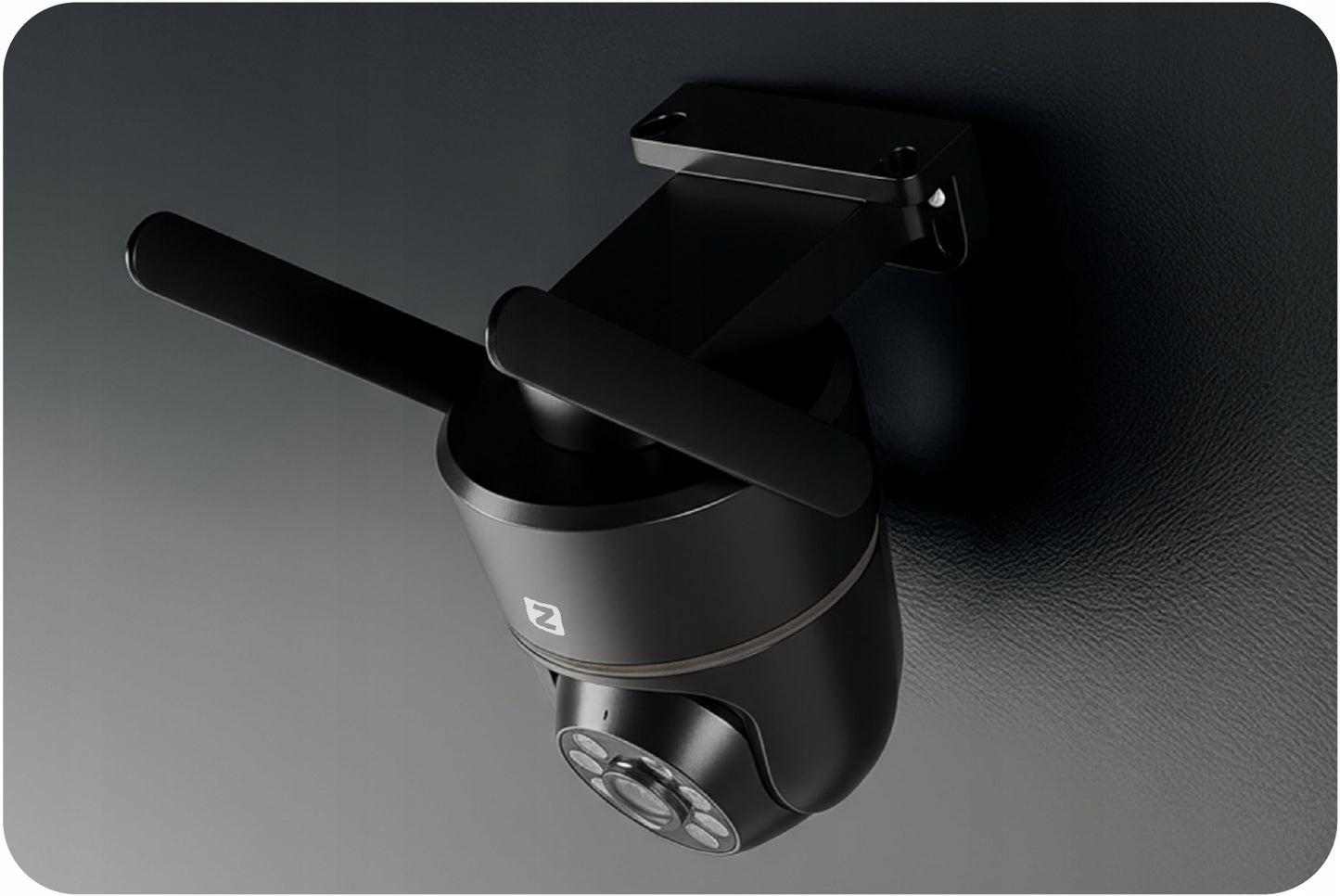 Lauko sukiojama IP WiFi kamera, 3MPx, 4x zoom, su programėle, su judesio aptikimu, juoda