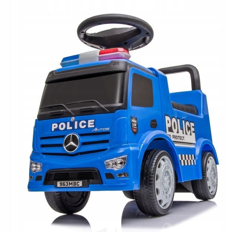 Vaikiškas policijos automobilis stumdukas vaikštynė Mercedes Antos berniukui