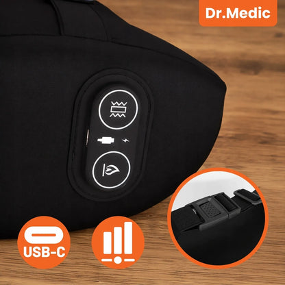 2 viename automobilio ir biuro pagalvė su masažuokliu ir šildymu DR.MEDIC