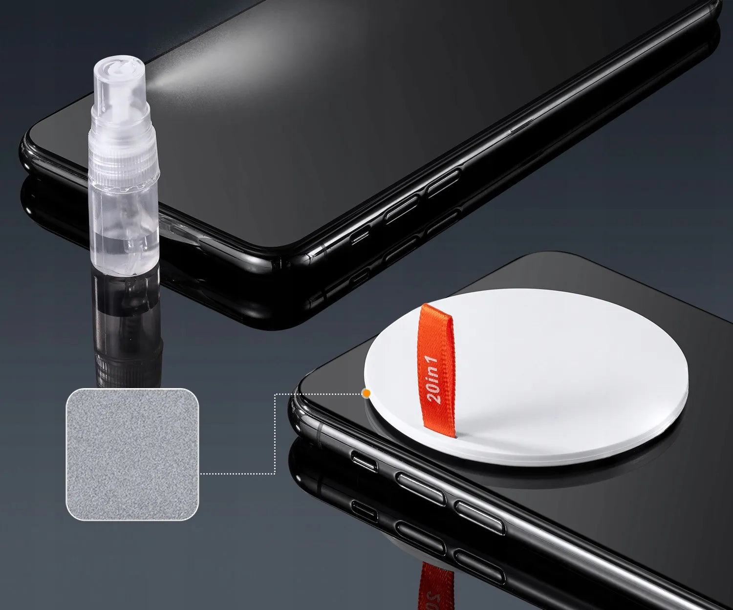 20 viename valymo rinkinys, skirtas fotoaparatui, kamerai, telefonui ir planšetei K&F Concept