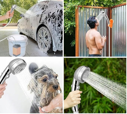 Nešiojamas kempingo dušas su elektrine 4800 mAh pompike