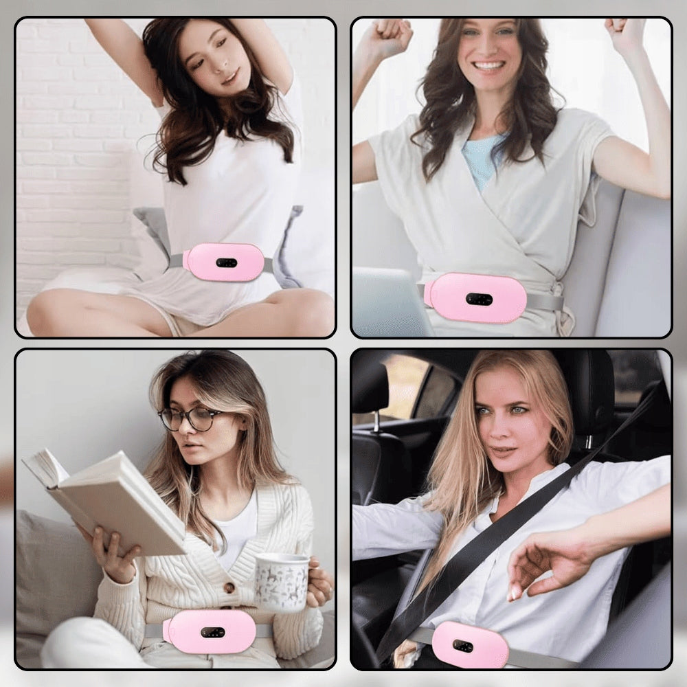 Menstruacinis diržas moterims nuo mėnesinių skausmų, šildantis masažuoklis