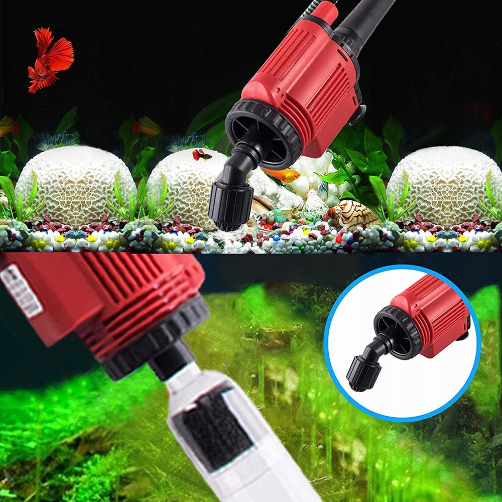 ELEKTRINIS AKVARIUMO VAKUUMINIS SIURBLYS 6 IN 1 ŽVYRO VALYMO RINKINYS