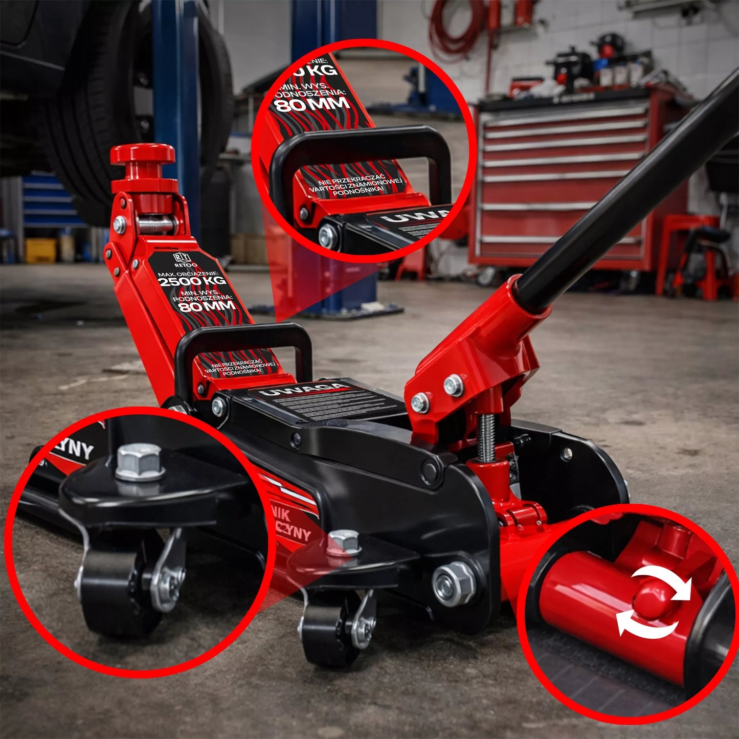 ŽEMAS PROFILIS AUTOMOBILIO PAKĖLĖJAS 80-399 mm 2,5T KĖLIKLIS