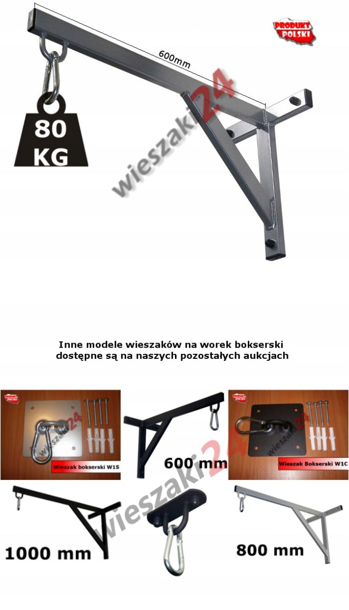 Laikiklis W5S bokso maišui, iki 80 kg svorio, 60 cm svirties ilgis