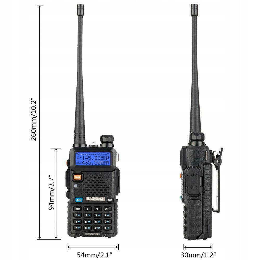 2 vnt. Baofeng UV-5R OEM HTQ RADIOTELEFONINIS SIŲSTUVAS-IMTUVAS SKENERIS