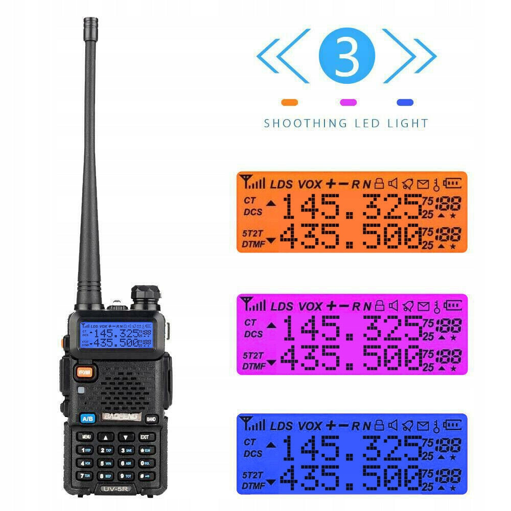 2 vnt. Baofeng UV-5R OEM HTQ RADIOTELEFONINIS SIŲSTUVAS-IMTUVAS SKENERIS