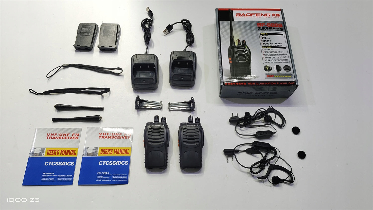 2 vnt. Baofeng UV-5R OEM HTQ RADIOTELEFONINIS SIŲSTUVAS-IMTUVAS SKENERIS