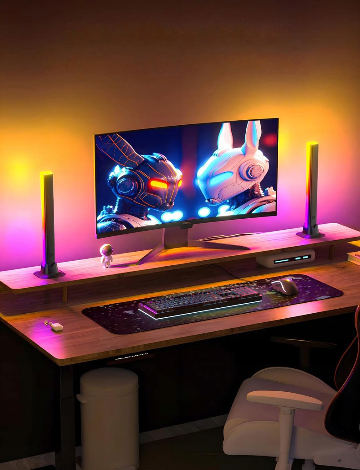 2X MULTICOLOR BAR RGB juostinė lemputė su nuotolinio valdymo pulteliu + programėlė