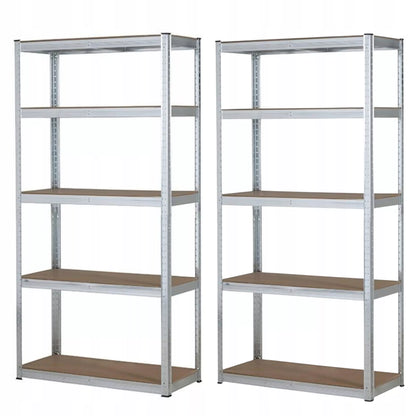 2 vnt. Metalinė sandėliavimo lentyna biurui, garažui 5 lentynos 180x90x40 875kg