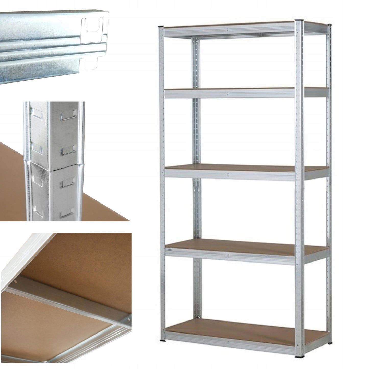 2 vnt. Metalinė sandėliavimo lentyna biurui, garažui 5 lentynos 180x90x40 875kg