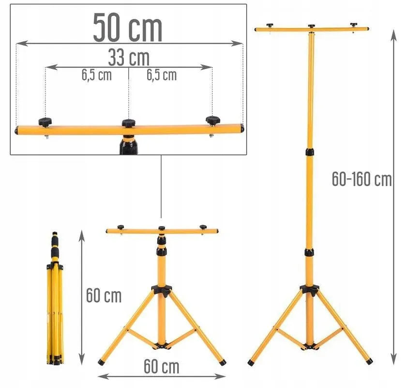 2x 30W LED prožektorių rinkinys su 1,6m trikoju, 60W darbinis apšvietimas, IP66