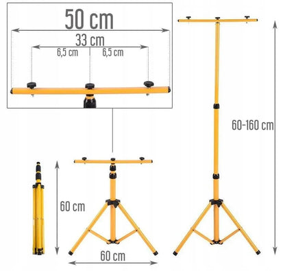 2x 30W LED prožektorių rinkinys su 1,6m trikoju, 60W darbinis apšvietimas, IP66