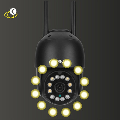 2x Lauko Pasukama Kamera LAN 12 LED Diodų IP66 WIFI FULL HD 4x Zoom 25s