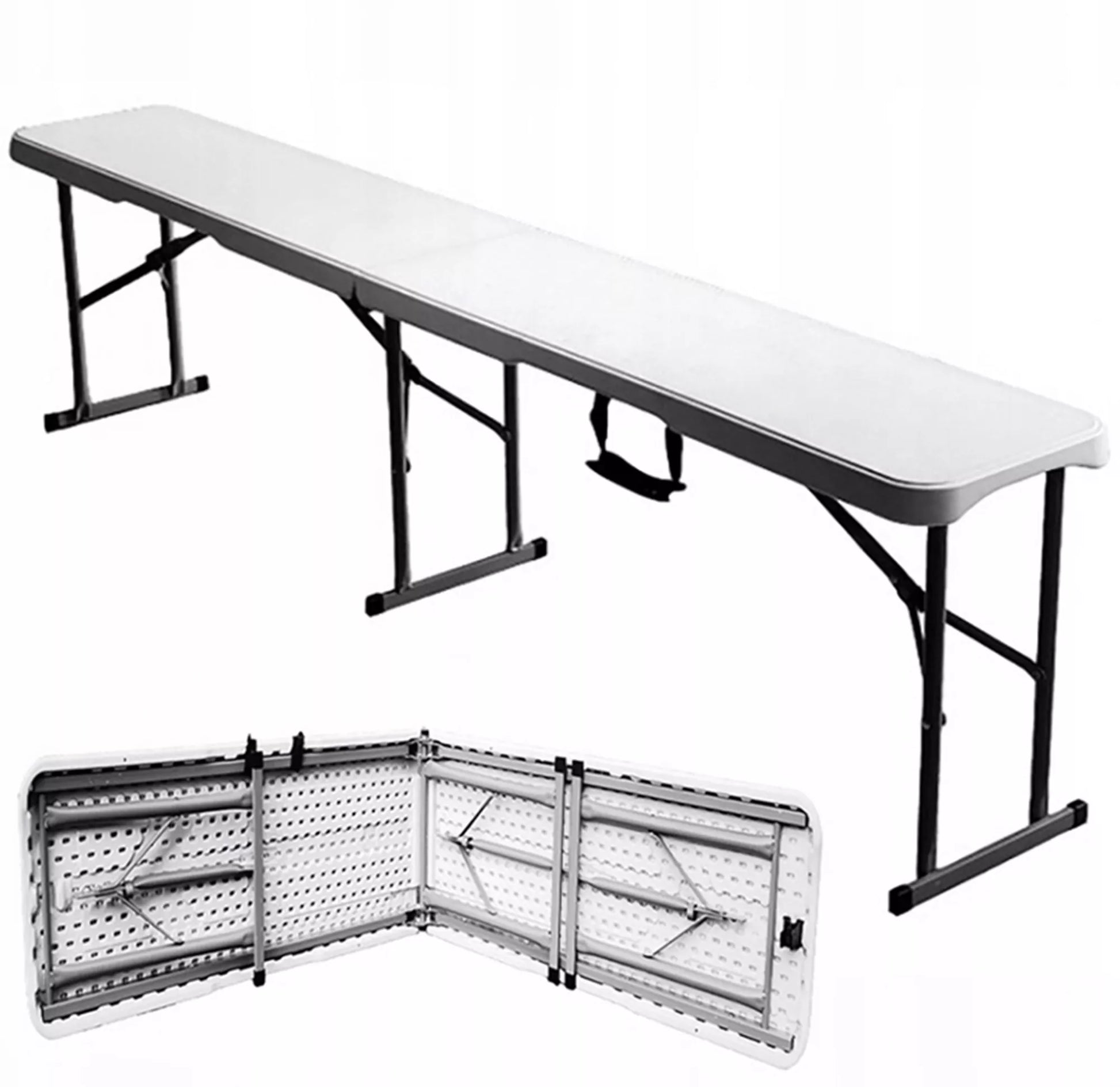 2x STOVĖJIMAS KETRINGOVAS SODININKŲ BANKETINIS SULANKSTOMAS NEŠIOJAMAS 180 cm STABILUS
