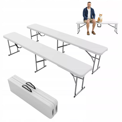 2x STOVĖJIMAS KETRINGOVAS SODININKŲ BANKETINIS SULANKSTOMAS NEŠIOJAMAS 180 cm STABILUS
