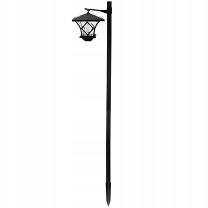2x LED saulės sodo lempa, dekoratyvinis lauko žibintas, pastatomas, 1,5m