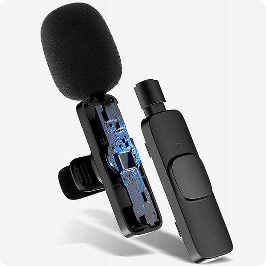 2x Bevielis segtuko tipo mikrofonas, skirtas Lightning USB-C iPhone 17 16 15 14