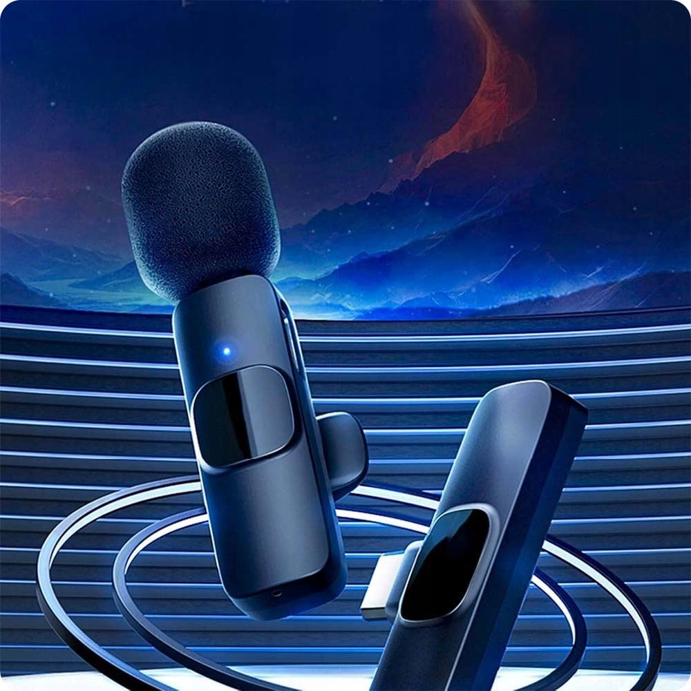 2x Bevielis segtuko tipo mikrofonas, skirtas Lightning USB-C iPhone 17 16 15 14