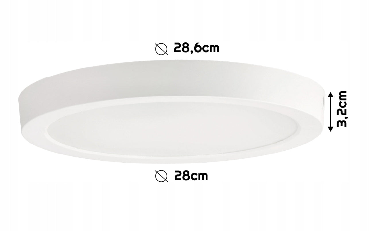 2x LED Panel Šviestuvas Lubinis Paviršinis 24W 2640lm 4000K Virtuvei