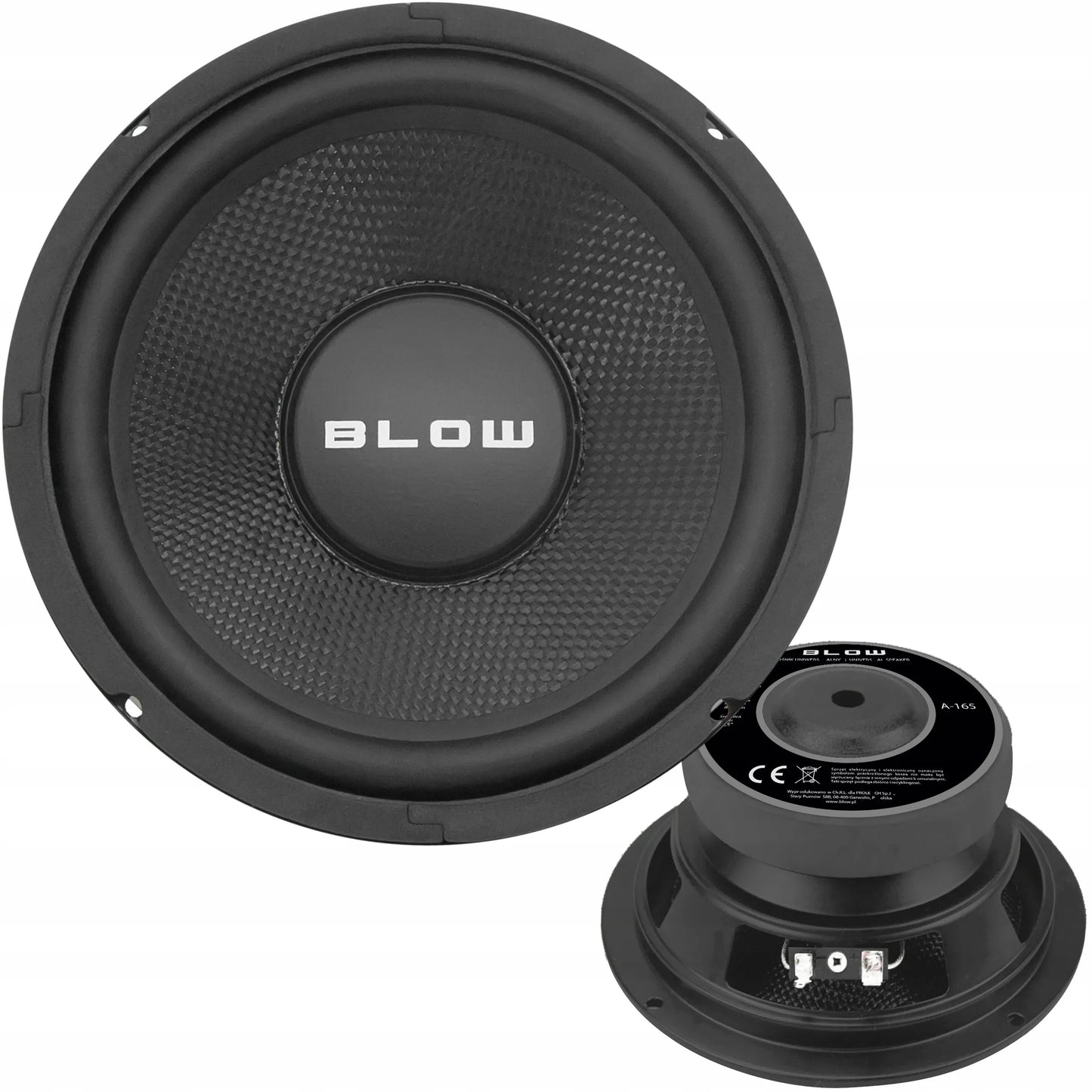 2x Galingas automobilinis bosinis garsiakalbis žemų dažnių Woofer 200W 6,5 colio 165 mm