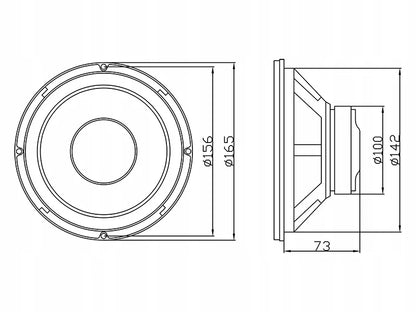 2x Galingas automobilinis bosinis garsiakalbis žemų dažnių Woofer 200W 6,5 colio 165 mm