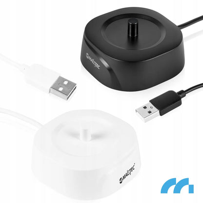 2x Maltec Toothie X2in1 elektrinis dantų šepetėlis su 6 antgaliais ir įkrovikliu