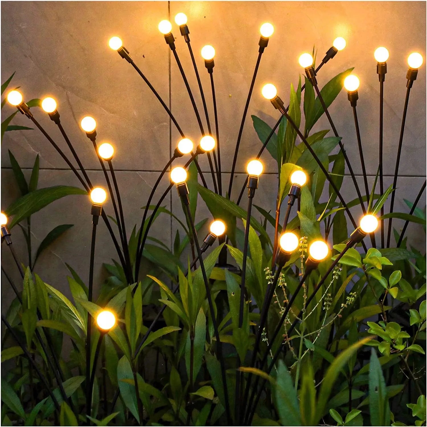 2x Masterled saulės energija maitinami sodo šviestuvai, rutulio formos, 10x LED, įsmeigiami, su jutikliu, atsparūs vandeniui