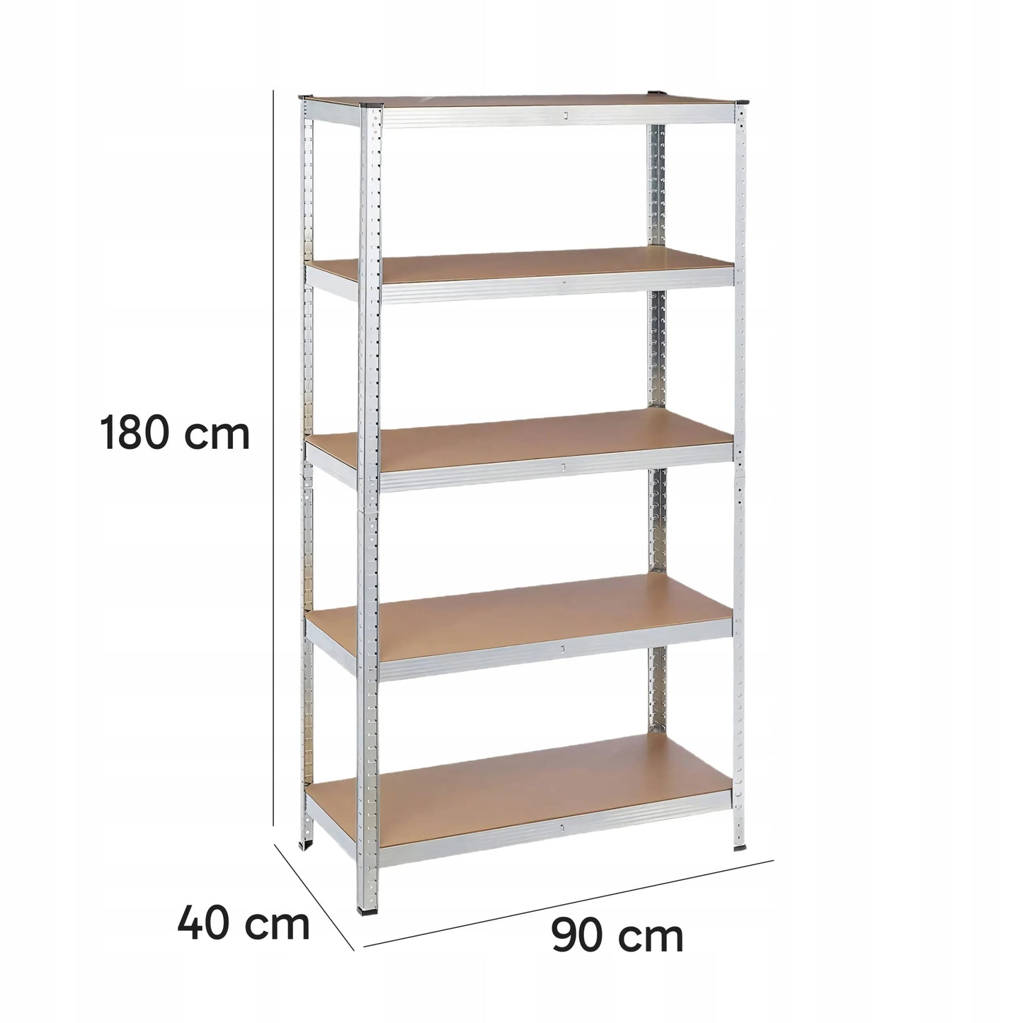 2x metalinė sandėlio lentyna 10 lentynų 180x90x40 cm 1750 kg garažui, montuojama be varžtų