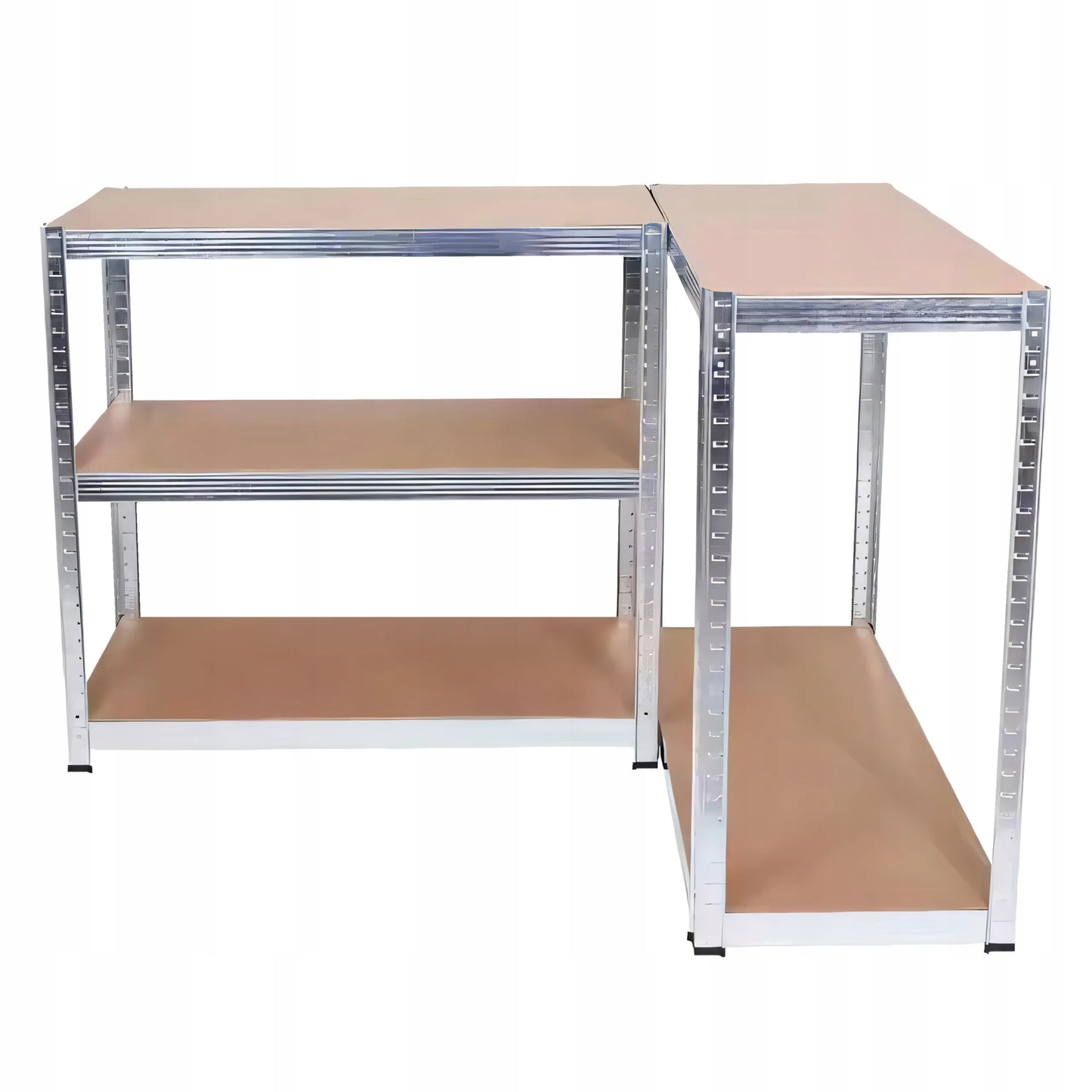 2x metalinė sandėlio lentyna 10 lentynų 180x90x40 cm 1750 kg garažui, montuojama be varžtų