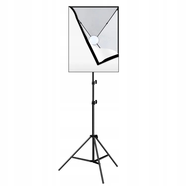 2x PULUZ studijiniai šviestuvai, softbox 50x70 cm su LED lemputėmis, studijinis apšvietimas fotografijai