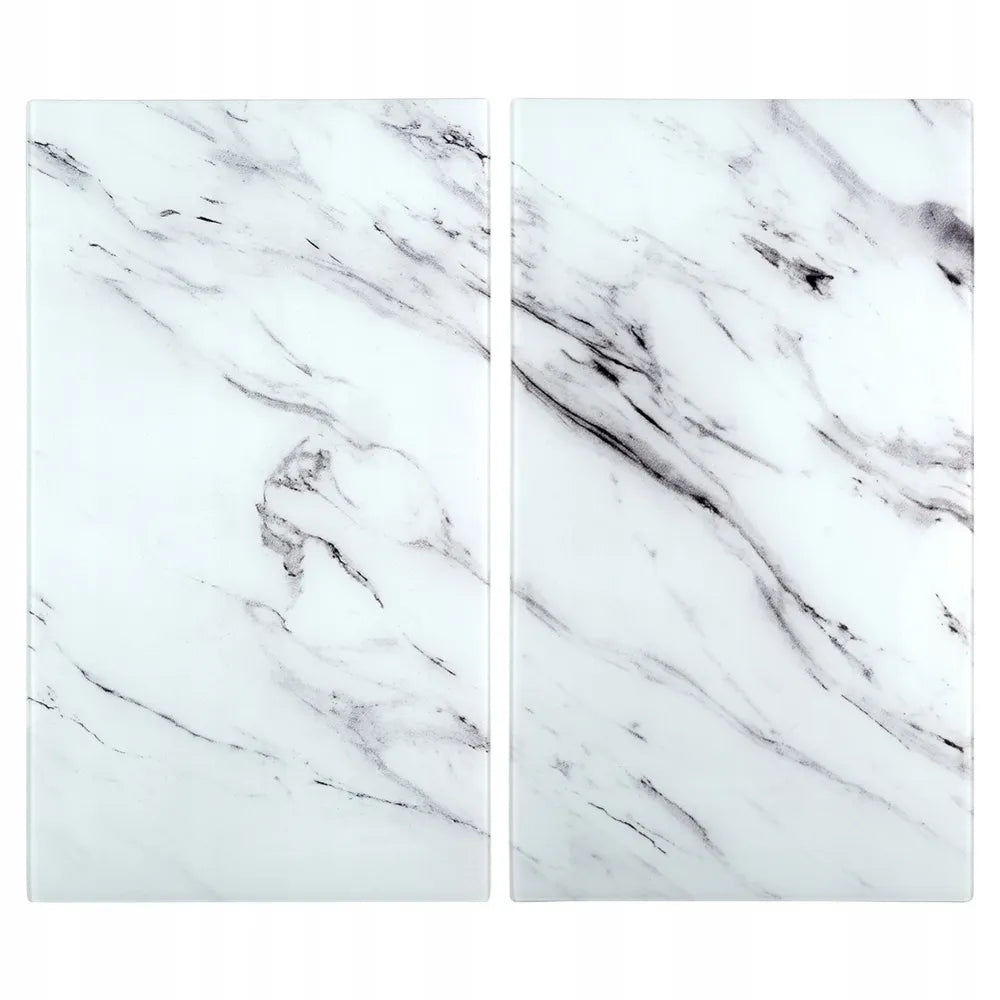 2x stiklinė pjaustymo lenta ir viryklės dangtis, 60x52 cm