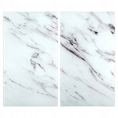 2x stiklinė pjaustymo lenta ir viryklės dangtis, 60x52 cm