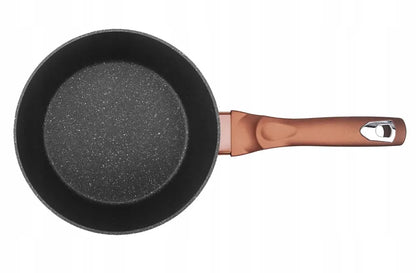 3 granitinių keptuvių rinkinys 20/24/28 cm BERLINGER HAUS Metallic Line Rose Gold