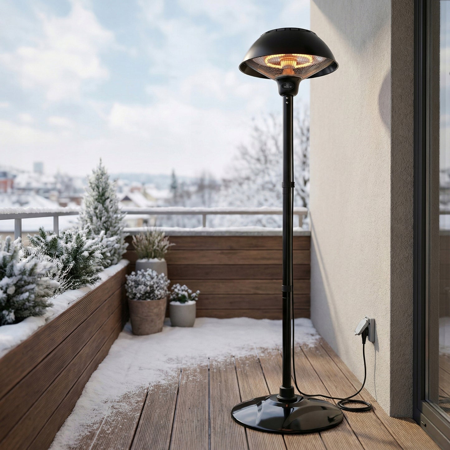 IR TERASINIS ŠILDYTUVAS 1500W šildymo lempa ŠILDYTUvas STOVINTIS