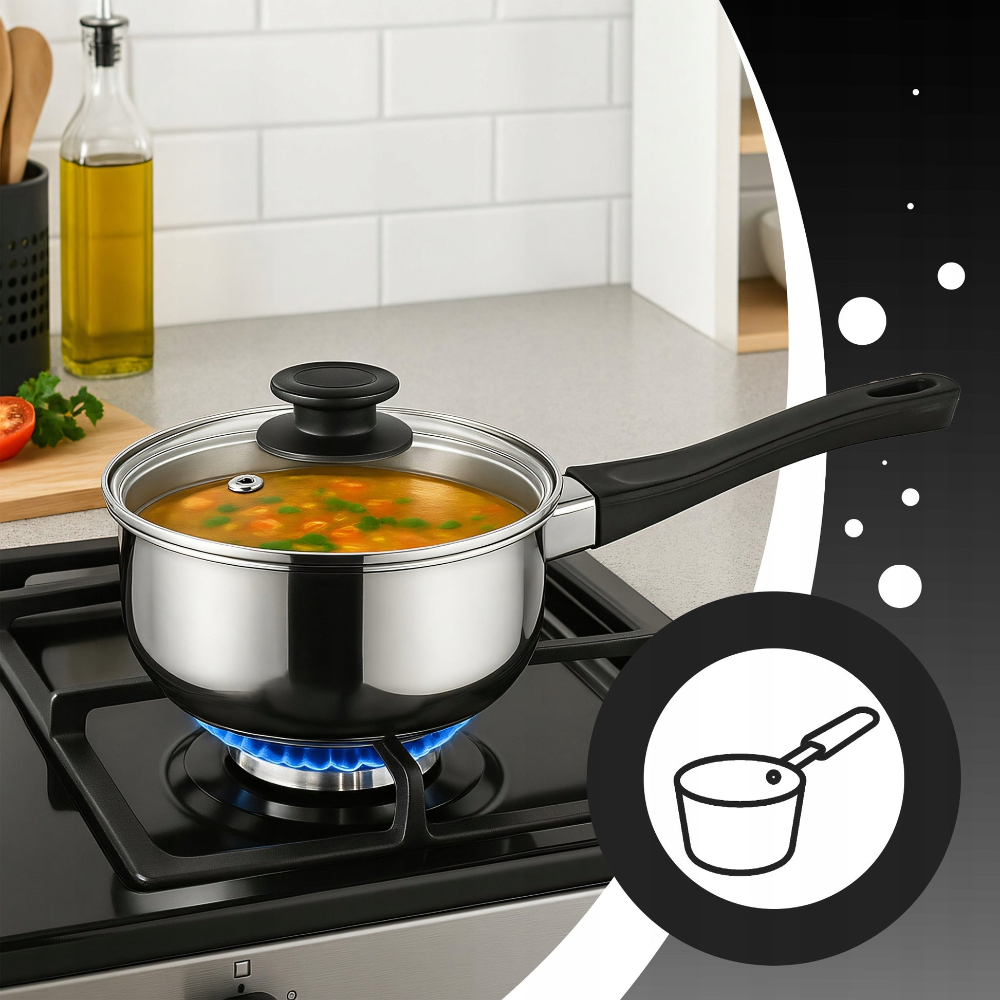 11 VIENETŲ VIRTUVĖS PUODŲ KOMPLEKTAS DUJOMS, INDUKCIJAI, ARBATINUKAS, KEPTUVĖ + DANGČIAI