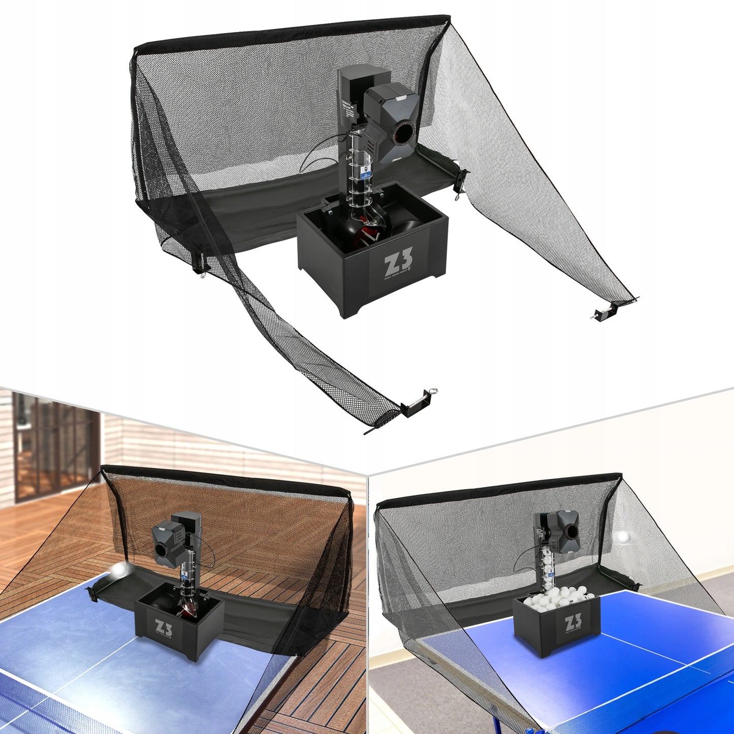 35–90 per minutę Automatinis stalo teniso kamuoliukų tiektuvas 100 kamuoliukų talpos