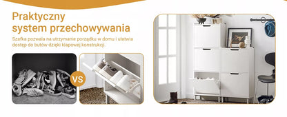 Sobuy Batų spintelė drabužinė lentyna organizatorius prieškambariui FSR151-H-W