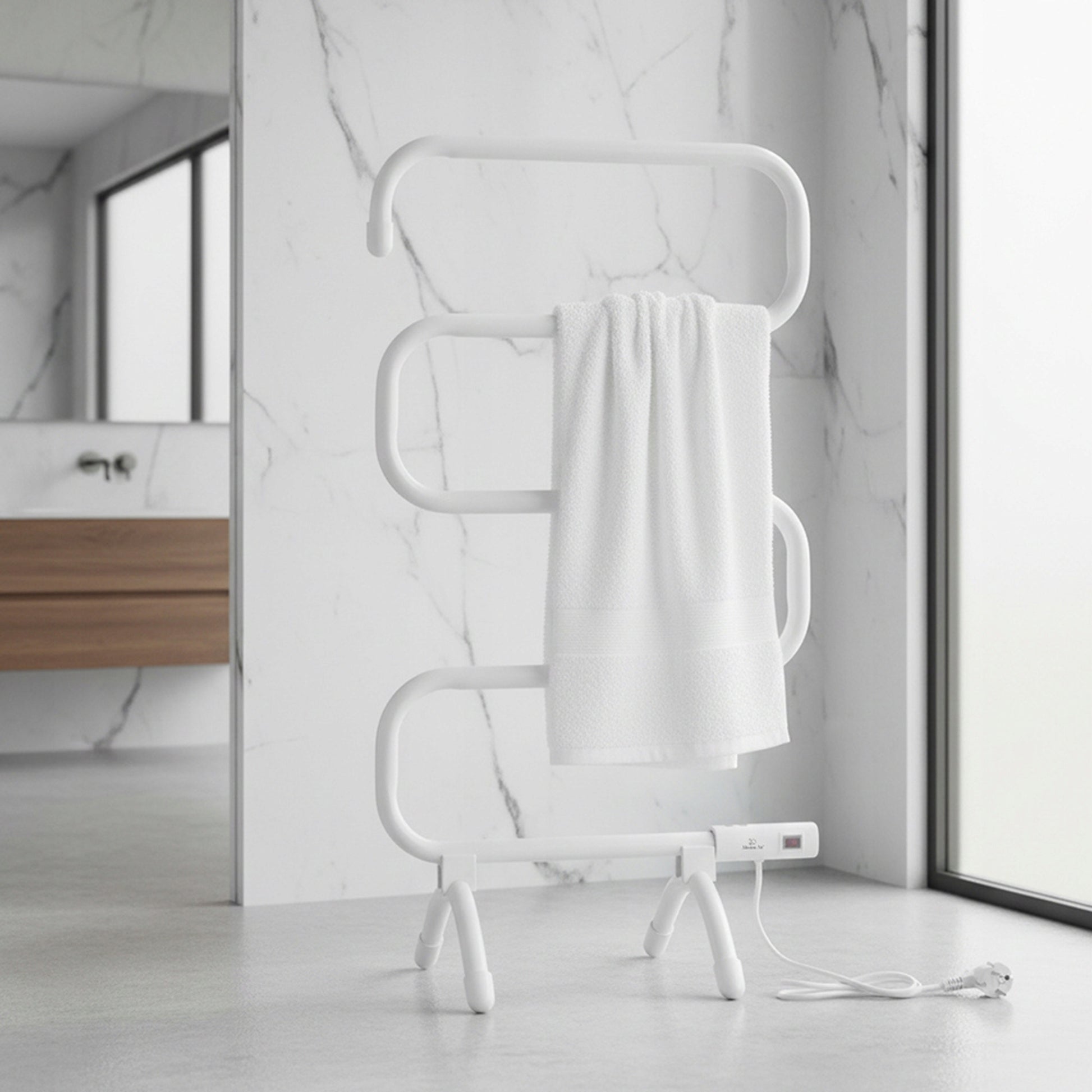 Elektrinis vonios radiatoriaus stovas pakabinamas rankšluosčių džiovintuvas 100W