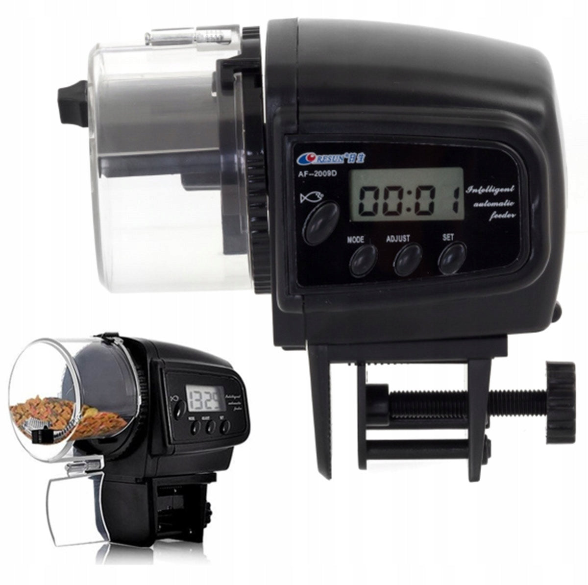 Automatinis žuvų tiektuvas LCD dozatorius šėryklė IDEALUS ATOSTOGŲ METU