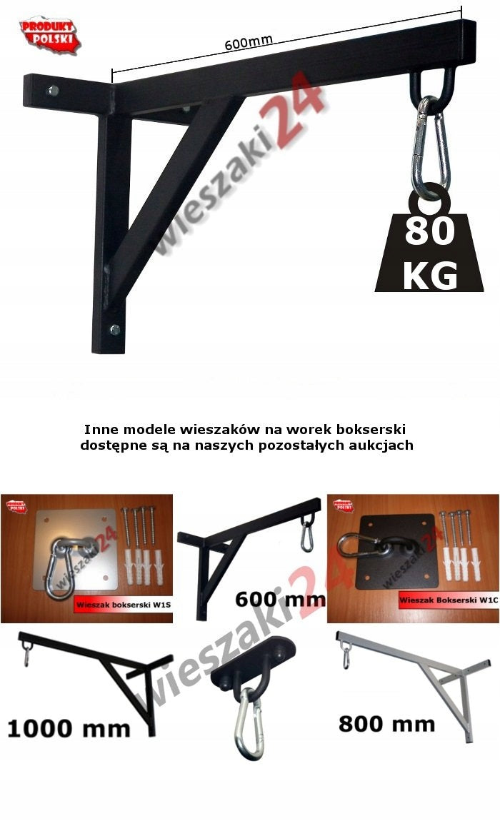 Laikiklis W5C bokso maišui, kurio svoris iki 80 kg, rankos ilgis 60 cm