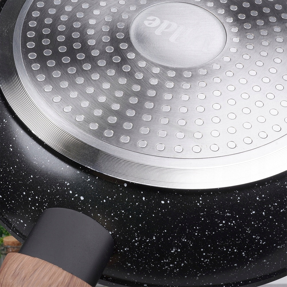 3x GRANITINĖS keptuvės troškiniams kepti ant dujų ir indukcinių viryklių 20 24 28 cm