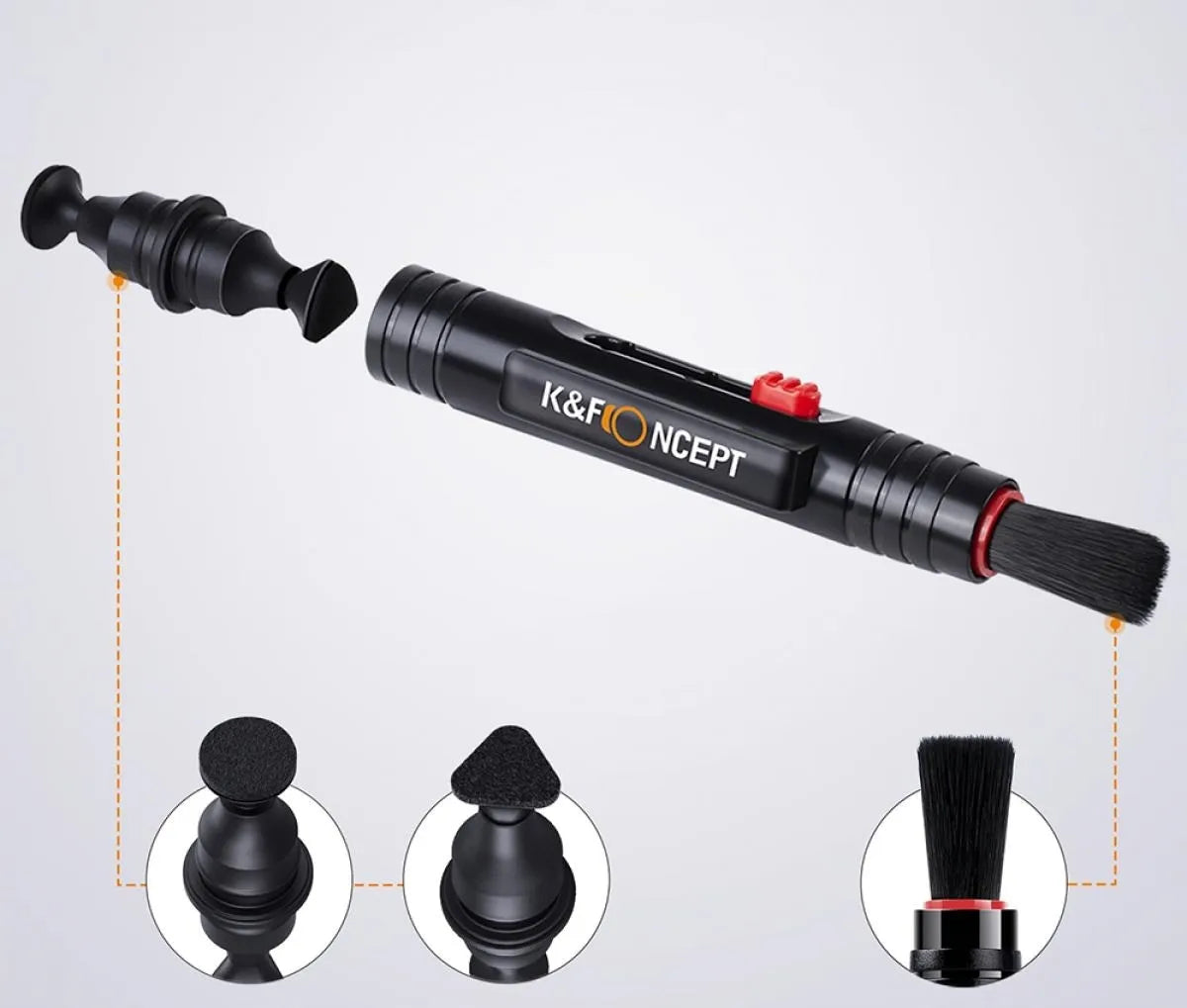 4-in-1 optikos, matricos ir fotoaparato objektyvų valymo rinkinys K&F